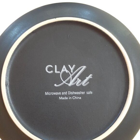 Lot of 4 Clay Art Christmas 6" Plates Holiday Dinnerware Serving Dessert Cookie - Picture 6 of 7